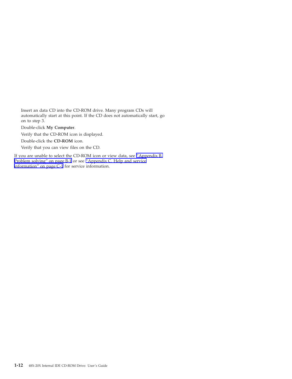 IBM 48X-20X User Manual | Page 20 / 50