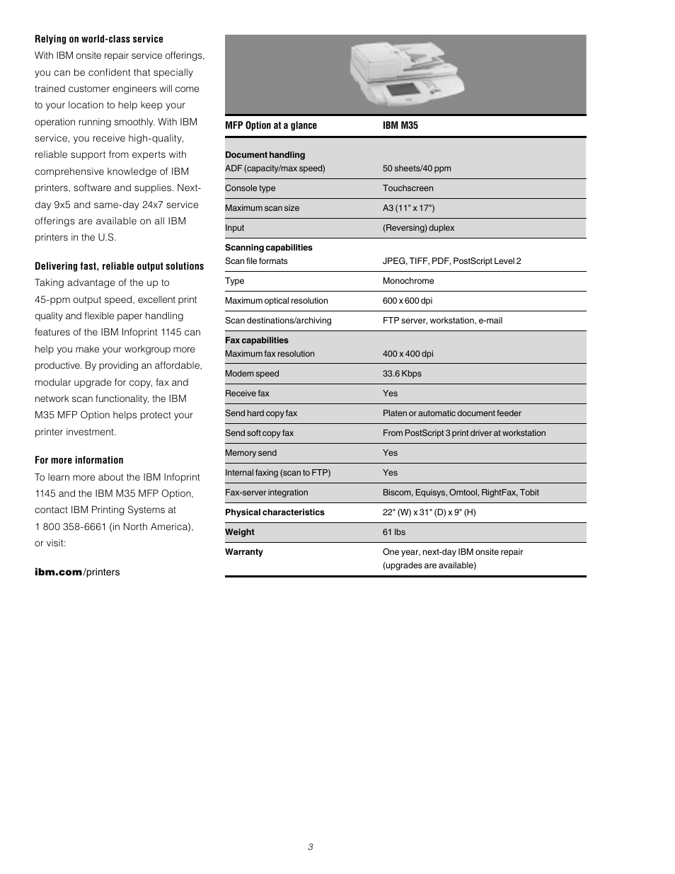 IBM Infoprint 1145 User Manual | Page 3 / 5