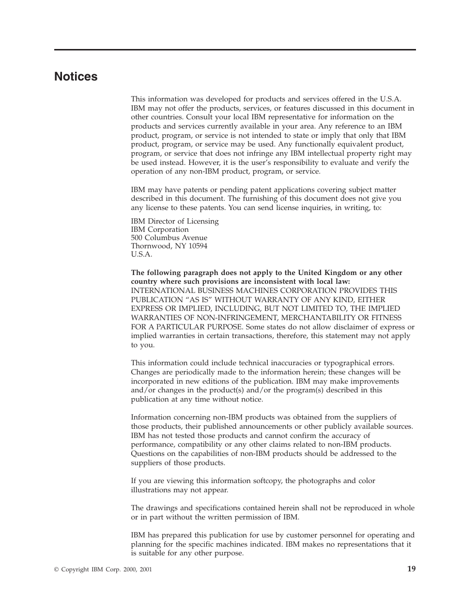 Notices | IBM iSeries 270 and 820 SENG-3002-01 User Manual | Page 25 / 30