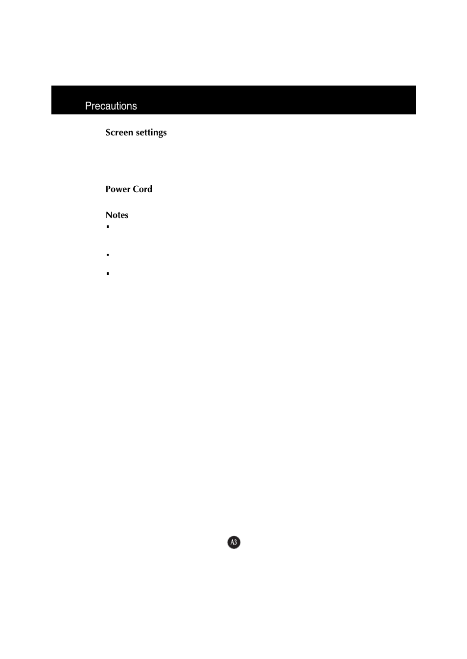 Precautions | IBM 6518 - 4LE User Manual | Page 6 / 19