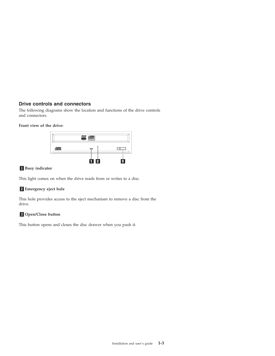 Drive controls and connectors | IBM 22P6975 User Manual | Page 13 / 54