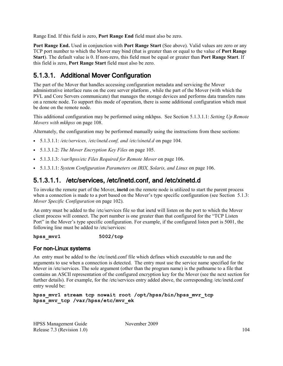 Additional mover configuration, /etc/services, /etc/inetd.conf, and /etc/xinetd.d | IBM RELEASE 7.3 User Manual | Page 104 / 388