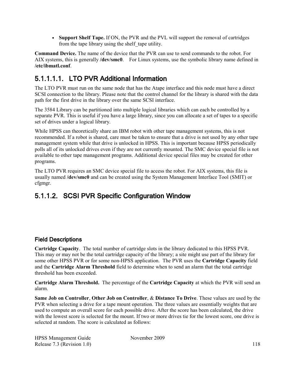 Lto pvr additional information, Scsi pvr specific configuration window | IBM RELEASE 7.3 User Manual | Page 118 / 388