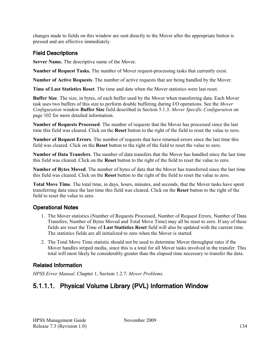 Physical volume library (pvl) information window | IBM RELEASE 7.3 User Manual | Page 134 / 388