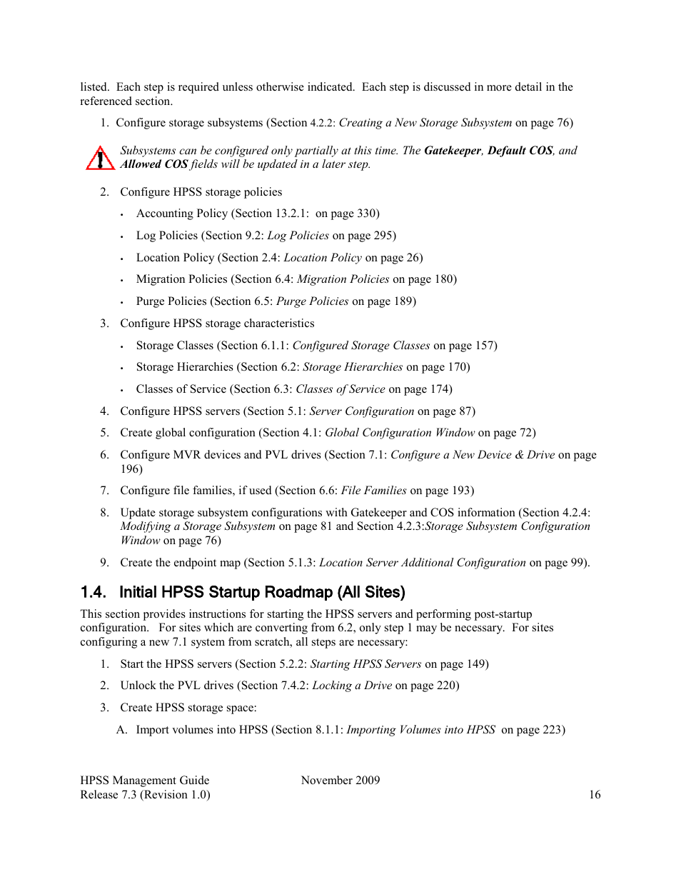 Initial hpss startup roadmap (all sites) | IBM RELEASE 7.3 User Manual | Page 16 / 388