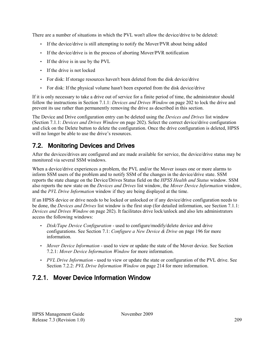 Monitoring devices and drives, Mover device information window | IBM RELEASE 7.3 User Manual | Page 209 / 388