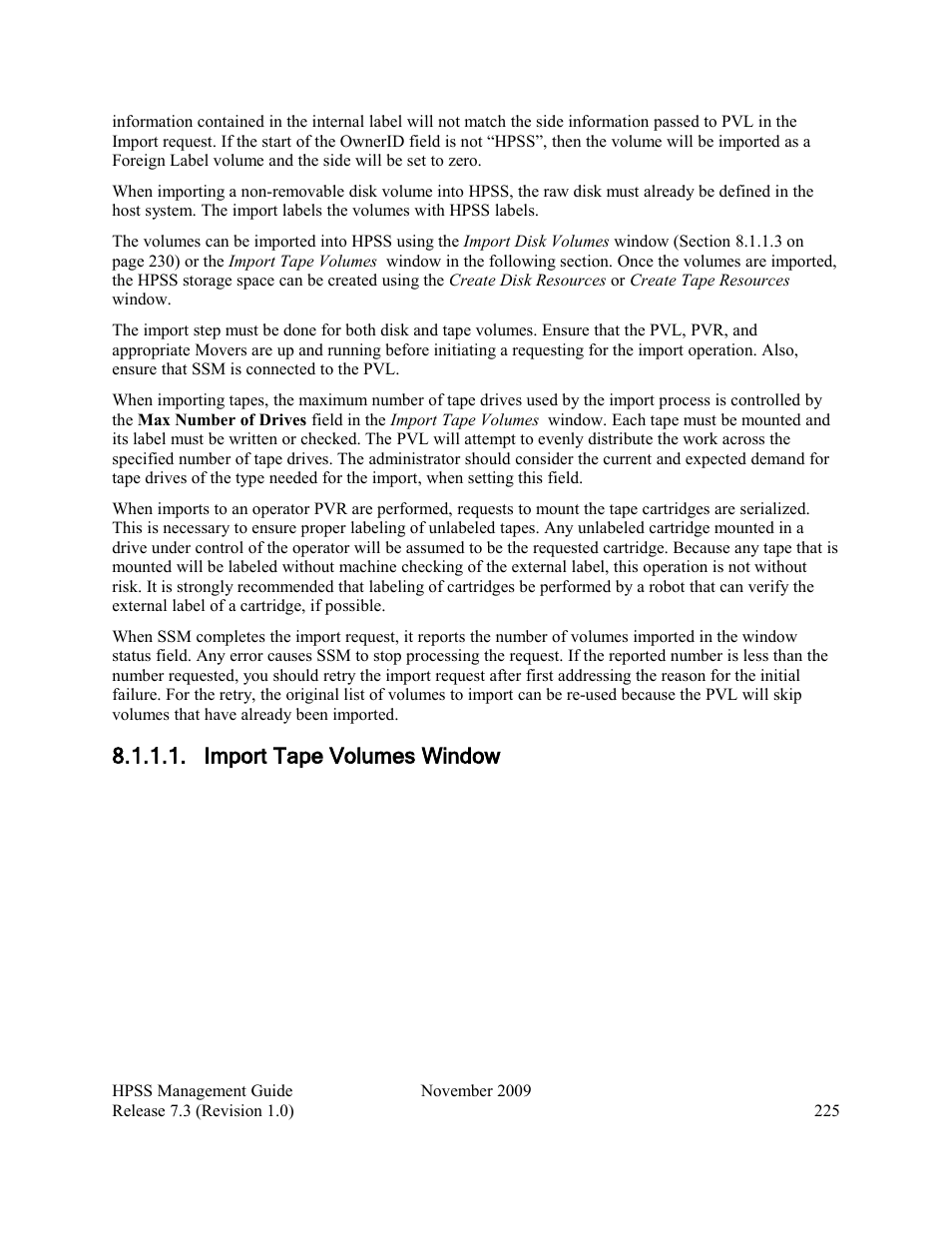 Import tape volumes window | IBM RELEASE 7.3 User Manual | Page 225 / 388