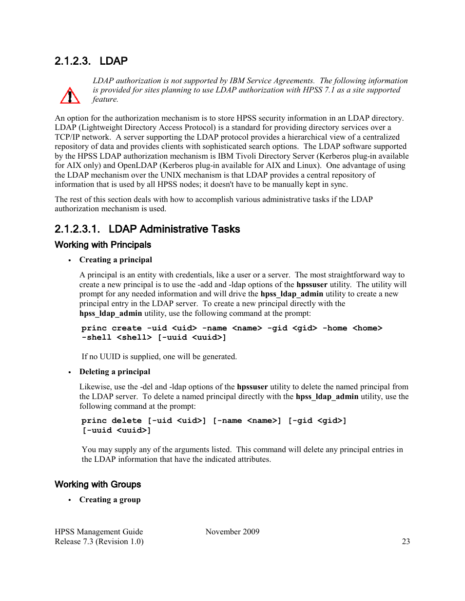 Ldap, Ldap administrative tasks | IBM RELEASE 7.3 User Manual | Page 23 / 388