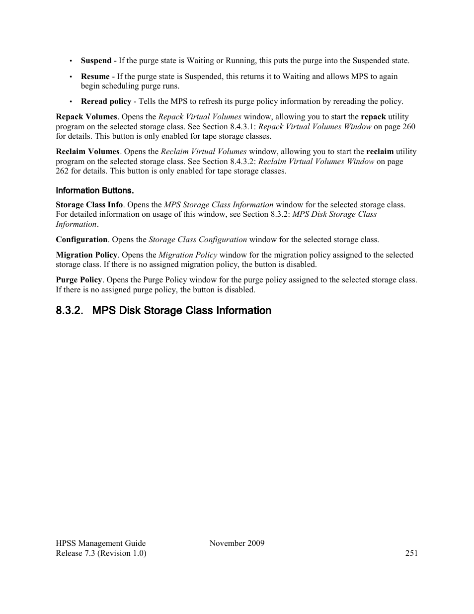 Mps disk storage class information | IBM RELEASE 7.3 User Manual | Page 251 / 388