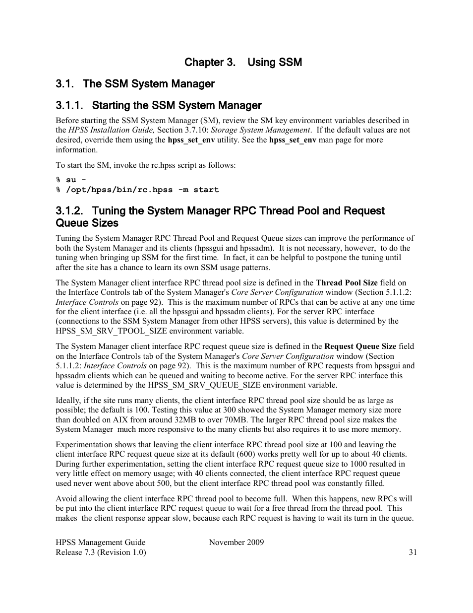 Chapter 3. using ssm, The ssm system manager, Starting the ssm system manager | IBM RELEASE 7.3 User Manual | Page 31 / 388