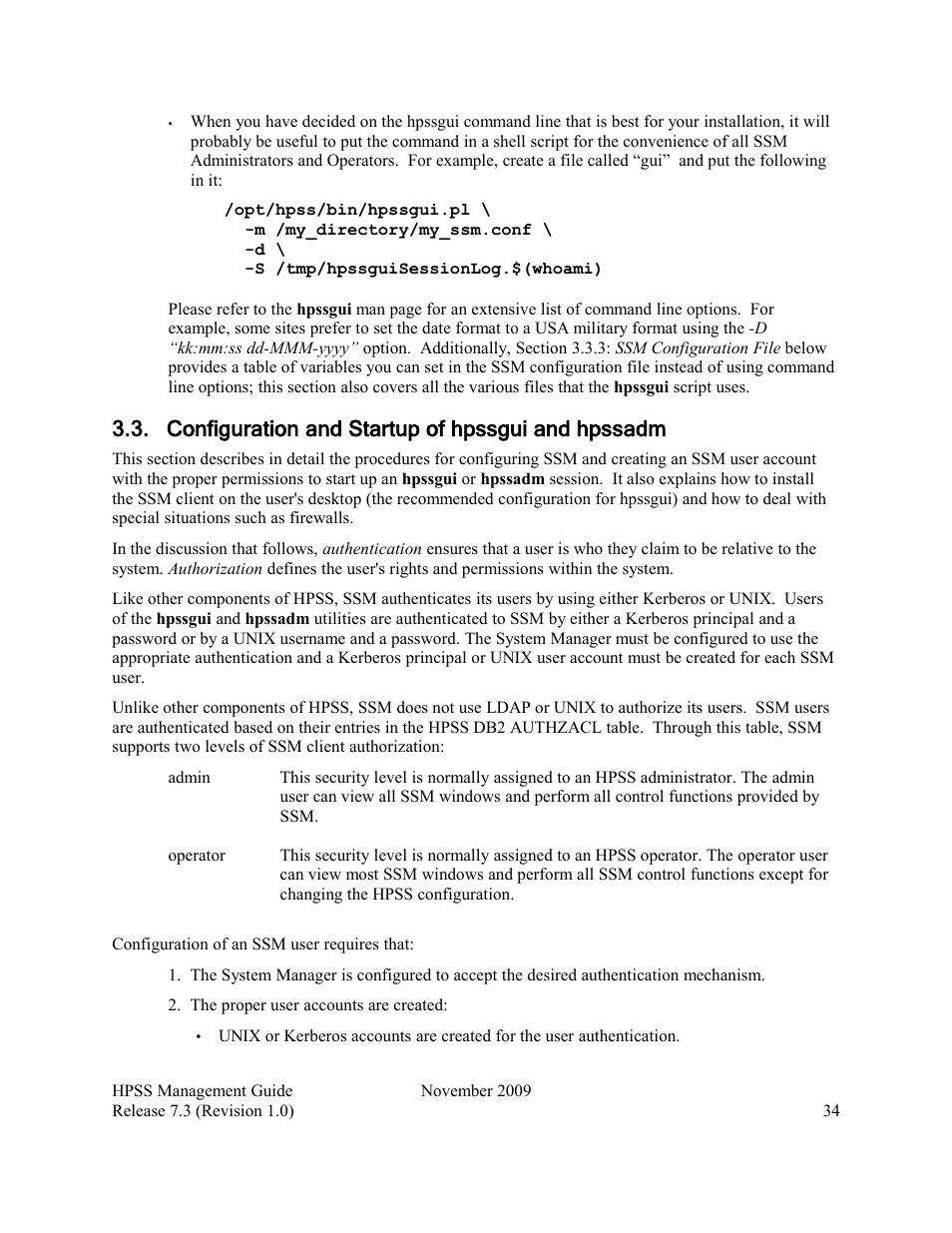Configuration and startup of hpssgui and hpssadm | IBM RELEASE 7.3 User Manual | Page 34 / 388