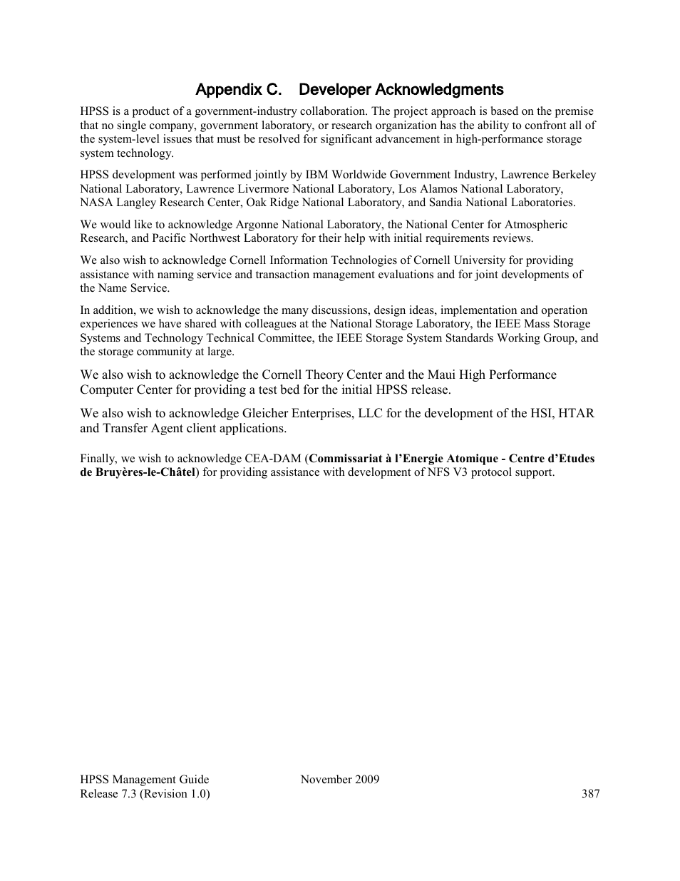 Appendix c. developer acknowledgments | IBM RELEASE 7.3 User Manual | Page 387 / 388