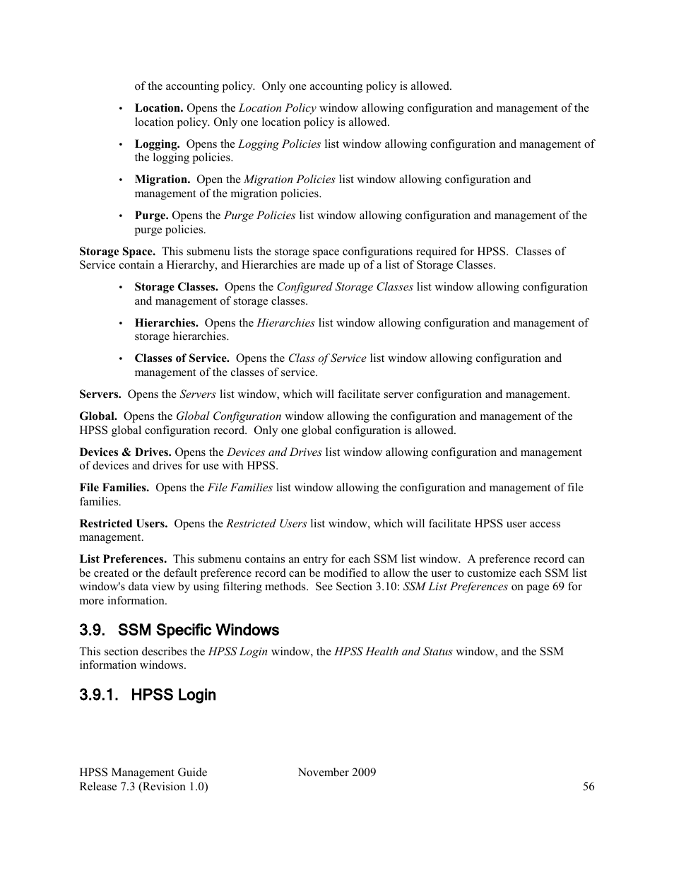 Ssm specific windows, Hpss login | IBM RELEASE 7.3 User Manual | Page 56 / 388