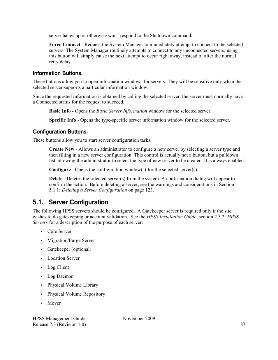 Server configuration | IBM RELEASE 7.3 User Manual | Page 87 / 388