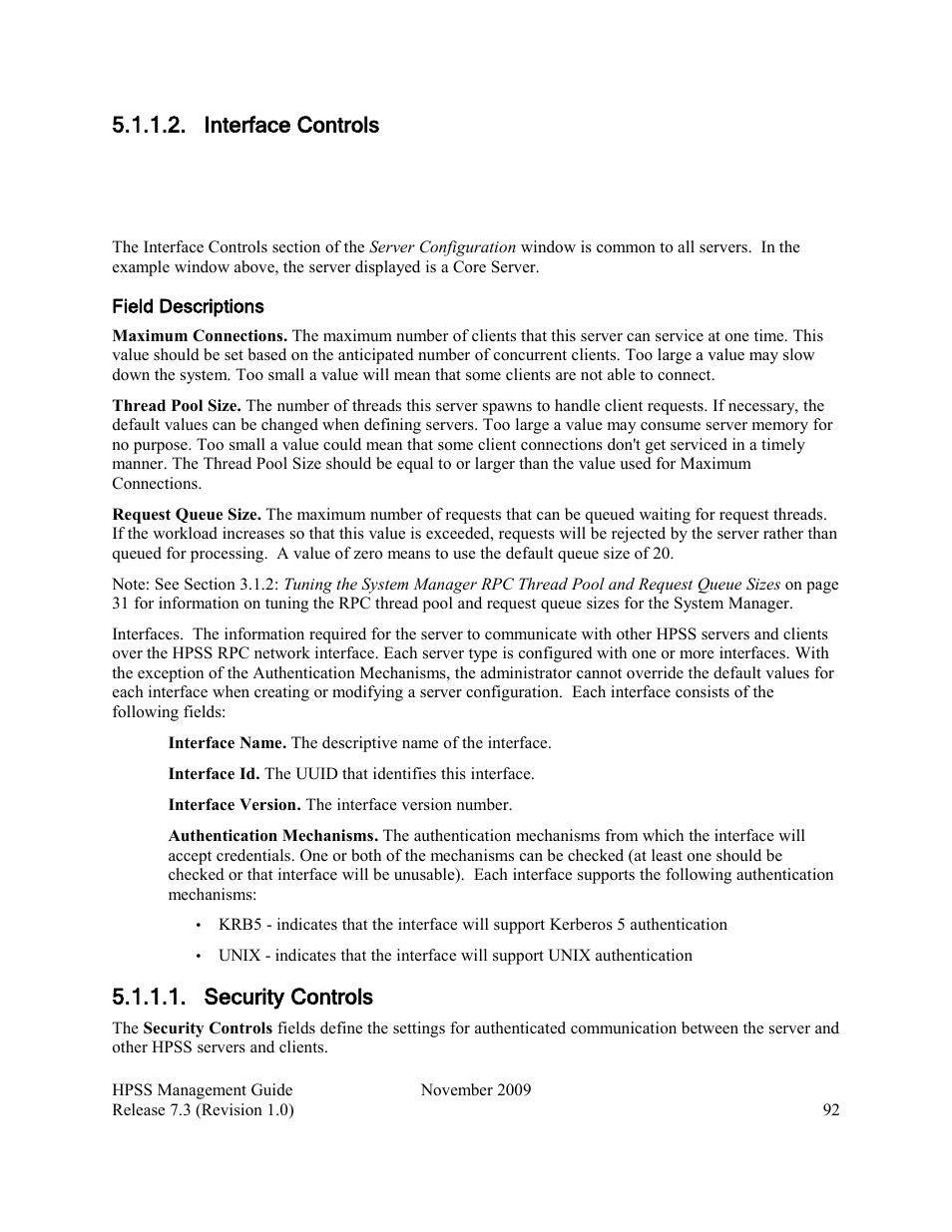 Interface controls, Security controls | IBM RELEASE 7.3 User Manual | Page 92 / 388