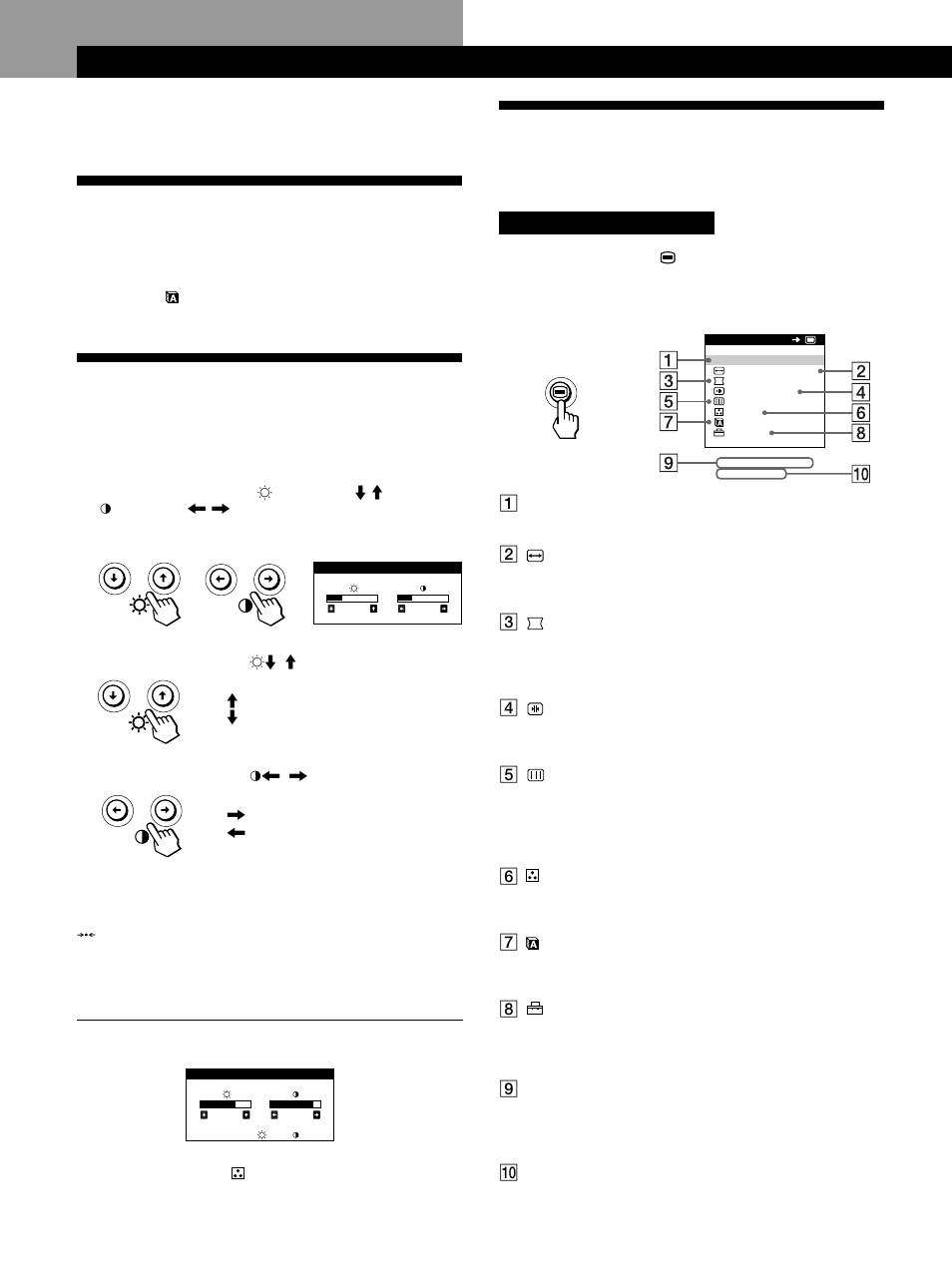 Einstellen des monitors, Auswählen der sprache für die bildschirmanzeigen, Einstellen von bildhelligkeit und kontrast | Das bildschirmmenüsystem | IBM P260 User Manual | Page 58 / 130