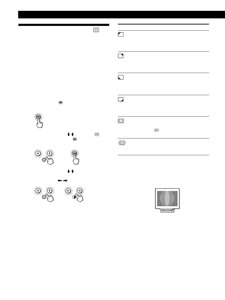 Die bildschirmanzeige bild, Einstellen des monitors | IBM P260 User Manual | Page 62 / 130