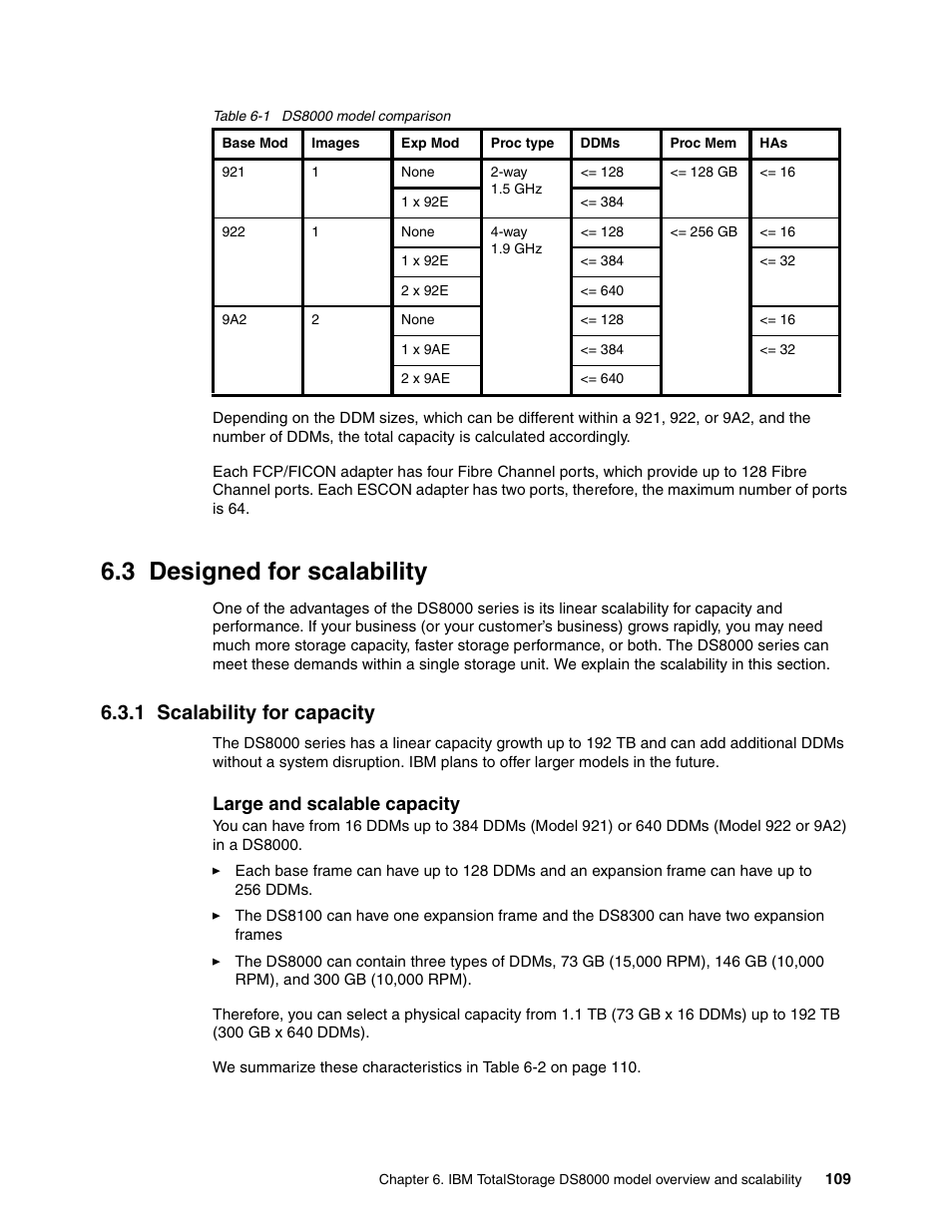 3 designed for scalability, 1 scalability for capacity | IBM DS8000 User Manual | Page 131 / 450