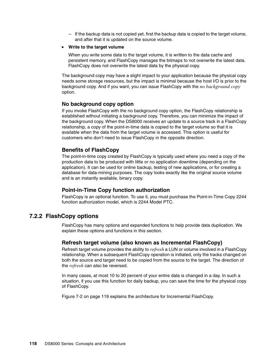 2 flashcopy options | IBM DS8000 User Manual | Page 140 / 450