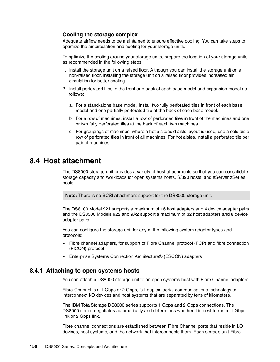 4 host attachment, 1 attaching to open systems hosts | IBM DS8000 User Manual | Page 172 / 450