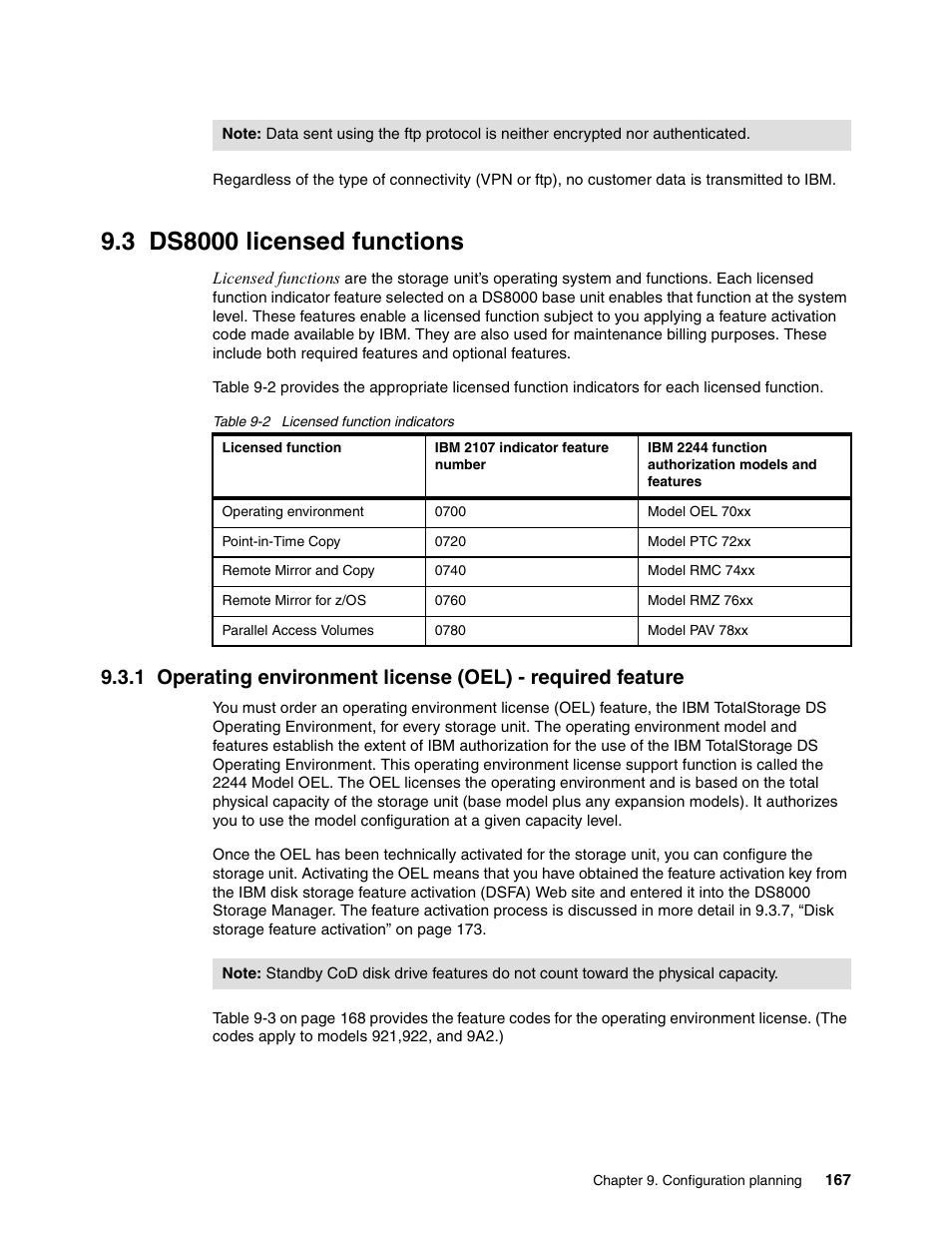 3 ds8000 licensed functions, Ds8000 licensed functions | IBM DS8000 User Manual | Page 189 / 450