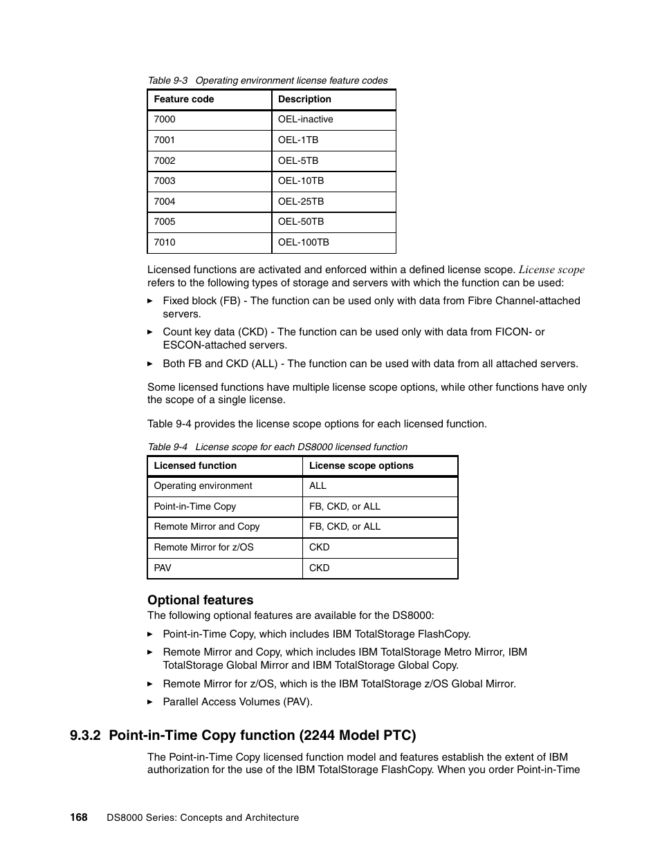 2 point-in-time copy function (2244 model ptc) | IBM DS8000 User Manual | Page 190 / 450