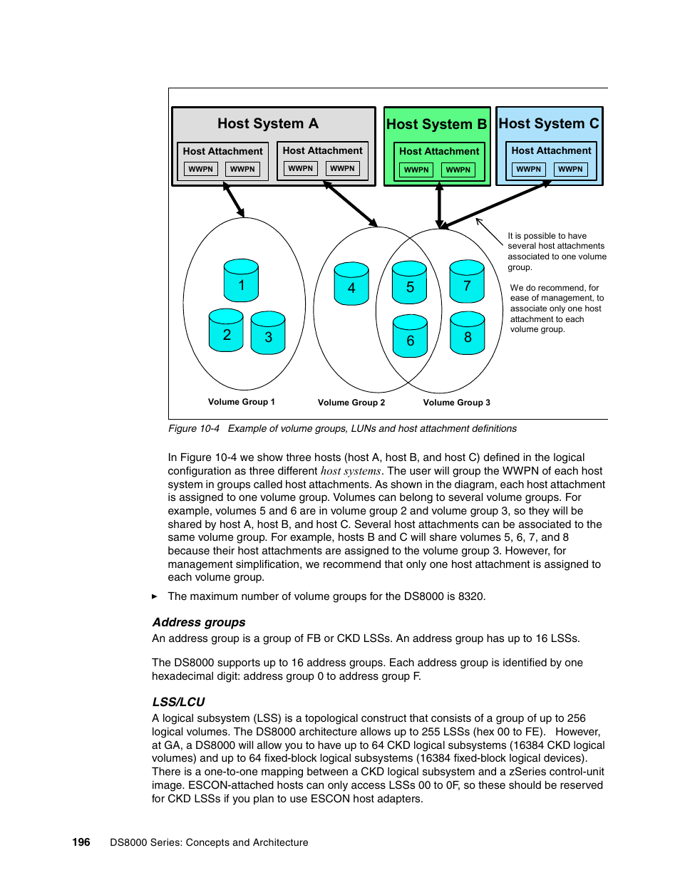 Host system a 2, Host system c | IBM DS8000 User Manual | Page 218 / 450