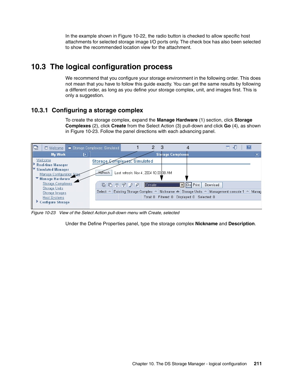 3 the logical configuration process, 1 configuring a storage complex, The logical configuration process | IBM DS8000 User Manual | Page 233 / 450