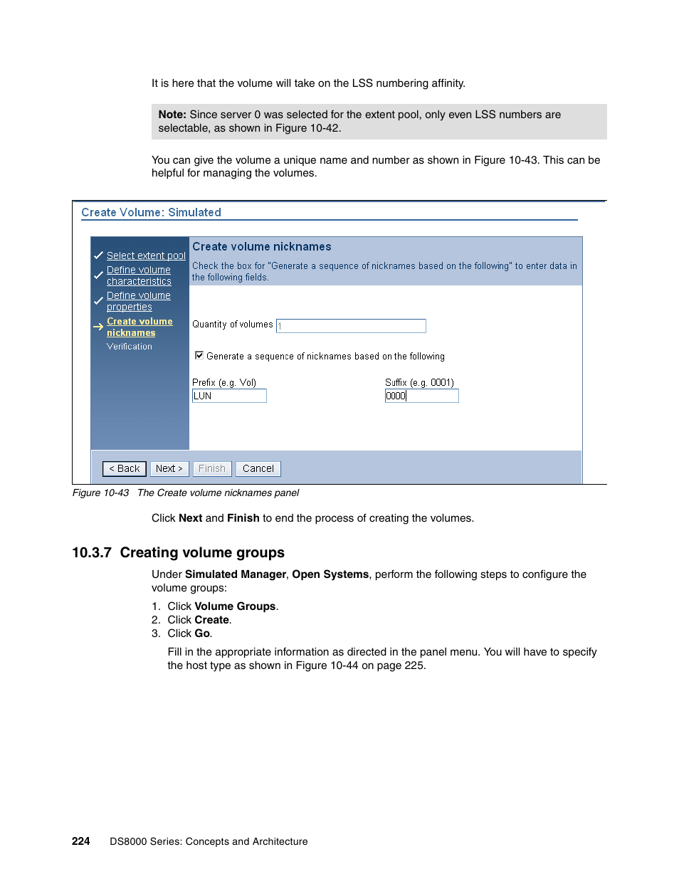 7 creating volume groups | IBM DS8000 User Manual | Page 246 / 450