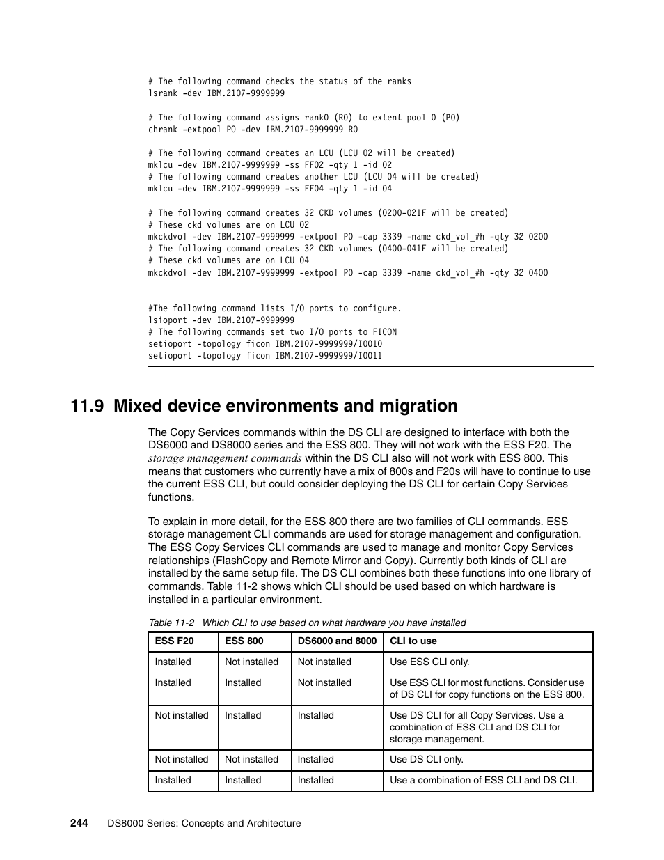 9 mixed device environments and migration, Mixed device environments and migration | IBM DS8000 User Manual | Page 266 / 450