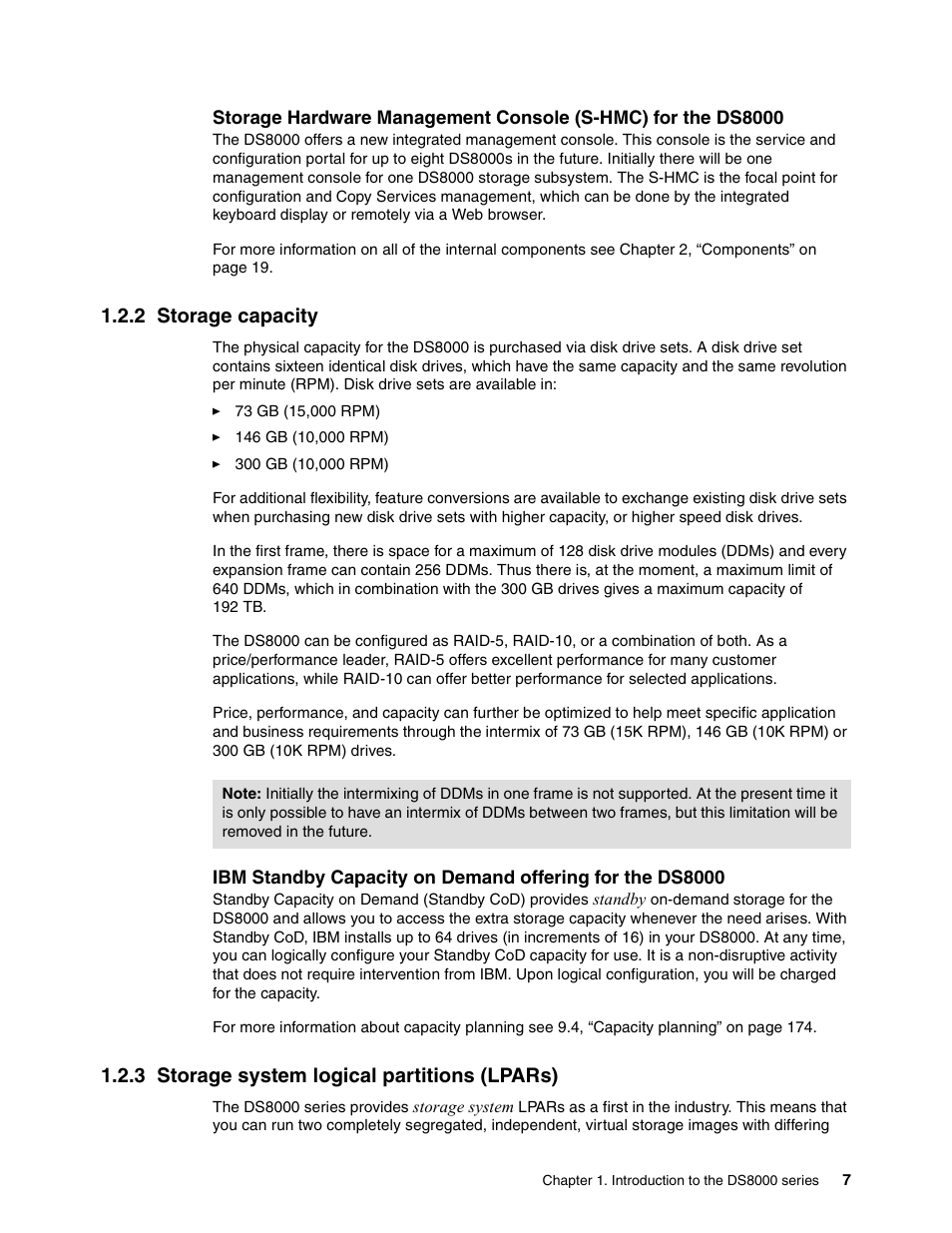 2 storage capacity, 3 storage system logical partitions (lpars) | IBM DS8000 User Manual | Page 29 / 450