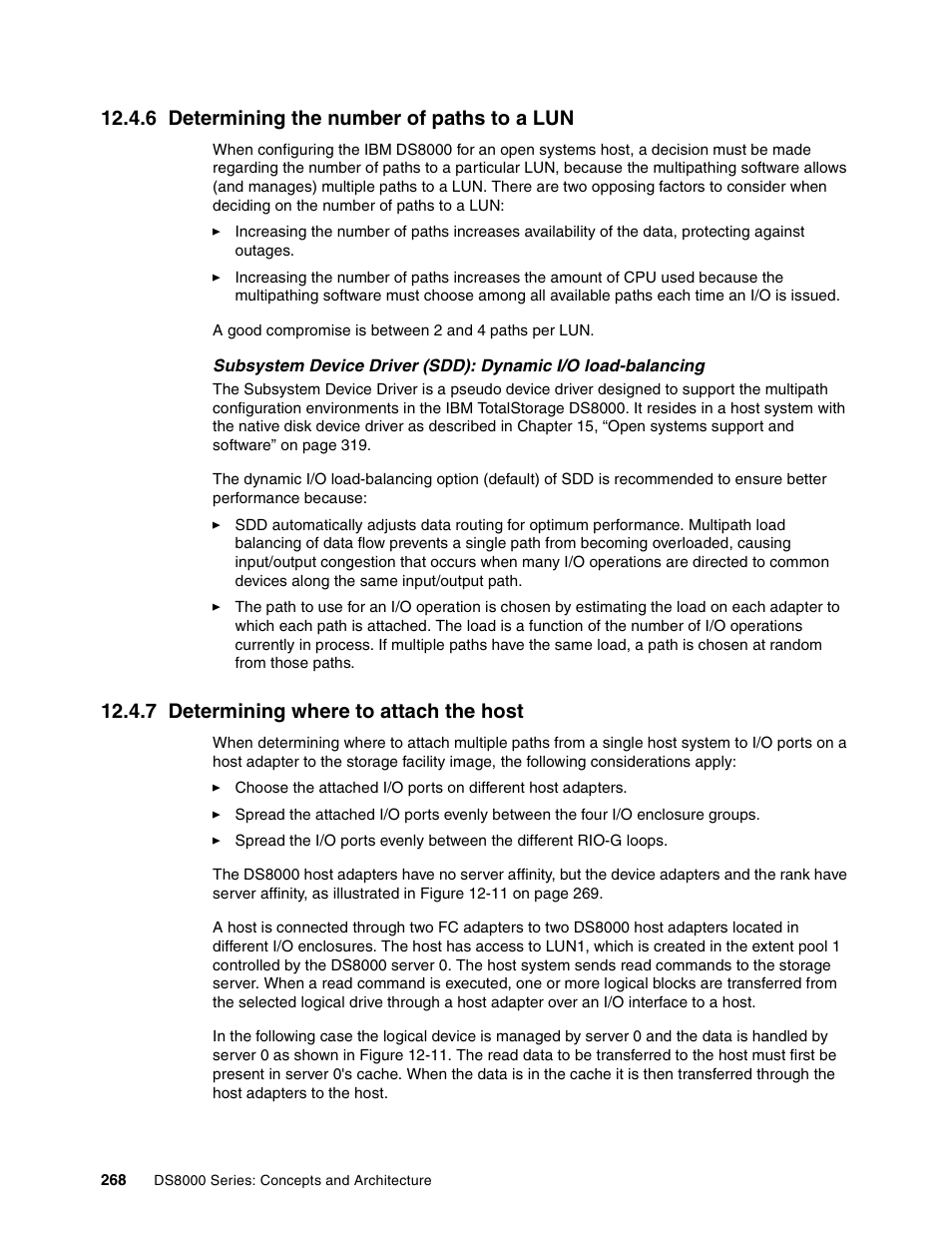 6 determining the number of paths to a lun, 7 determining where to attach the host | IBM DS8000 User Manual | Page 290 / 450