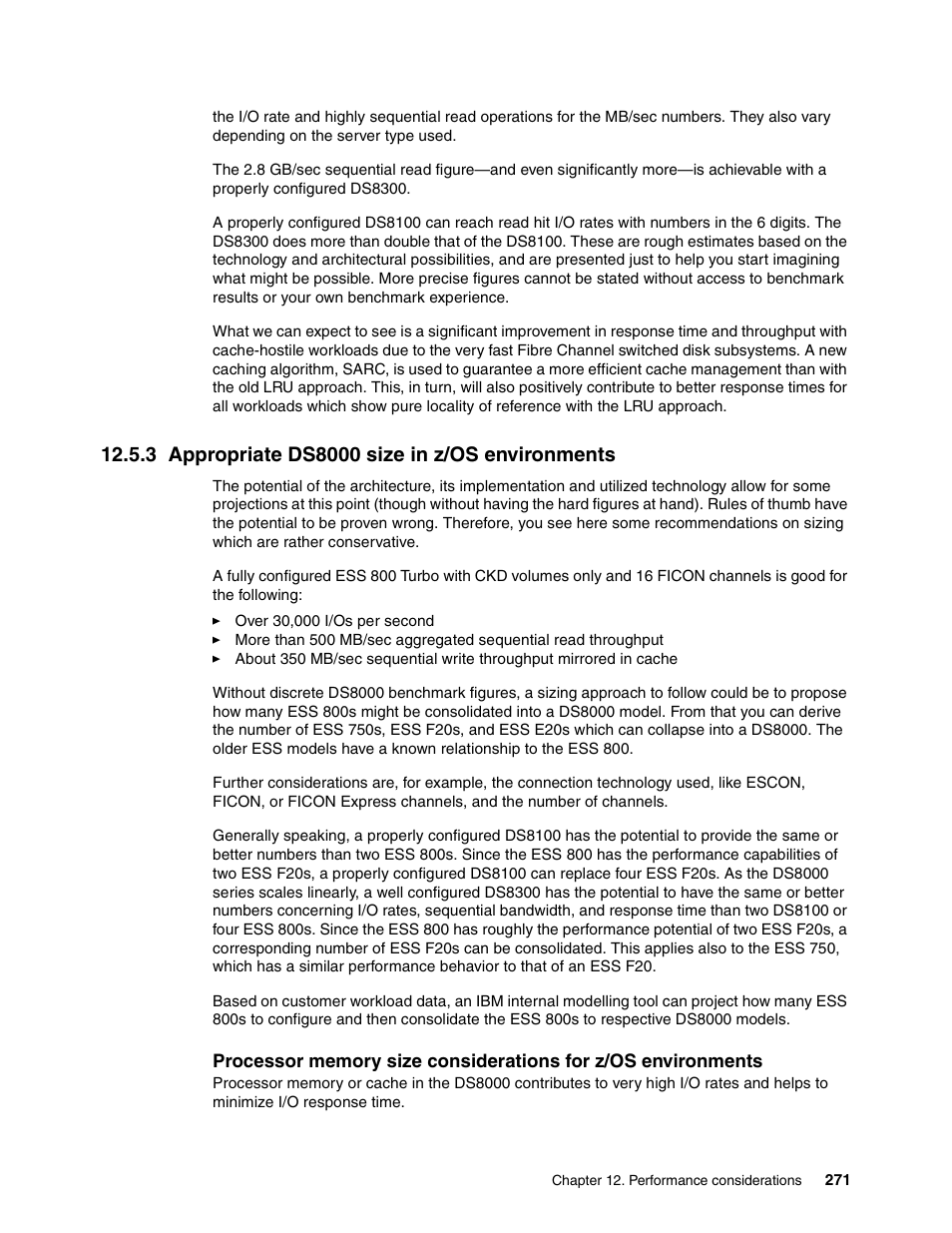 3 appropriate ds8000 size in z/os environments | IBM DS8000 User Manual | Page 293 / 450