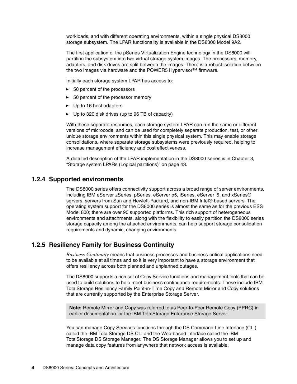 4 supported environments, 5 resiliency family for business continuity | IBM DS8000 User Manual | Page 30 / 450