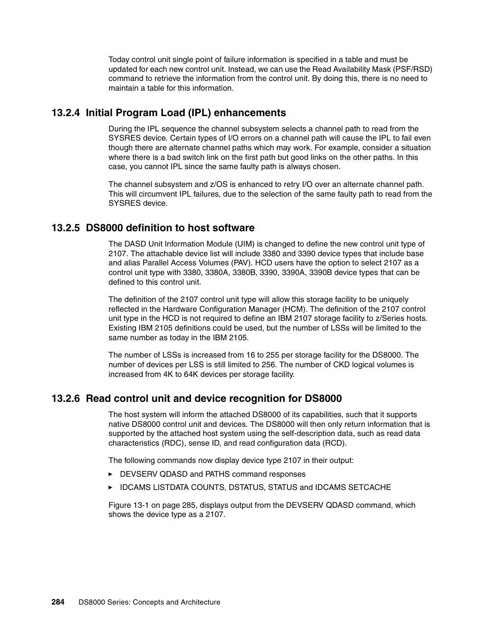 4 initial program load (ipl) enhancements, 5 ds8000 definition to host software, Initial program load (ipl) enhancements | Ds8000 definition to host software | IBM DS8000 User Manual | Page 306 / 450