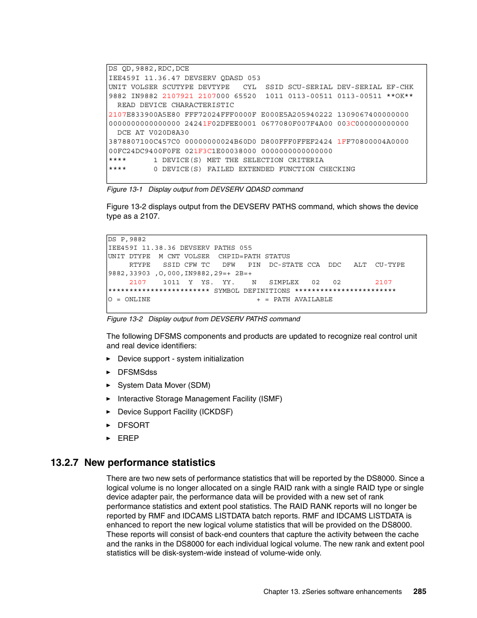7 new performance statistics, New performance statistics | IBM DS8000 User Manual | Page 307 / 450