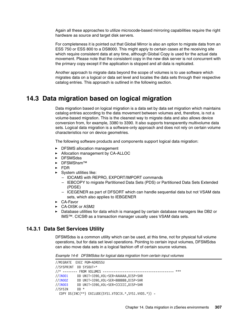 3 data migration based on logical migration, 1 data set services utility | IBM DS8000 User Manual | Page 329 / 450