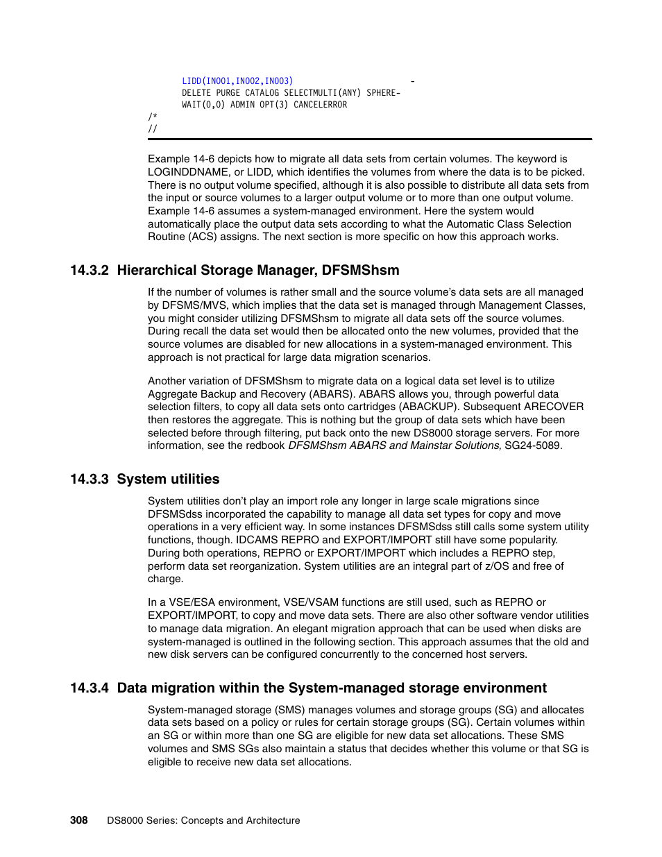 2 hierarchical storage manager, dfsmshsm, 3 system utilities | IBM DS8000 User Manual | Page 330 / 450
