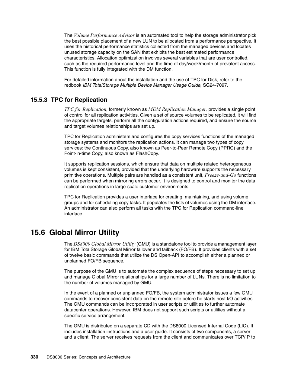 3 tpc for replication, 6 global mirror utility, 3 tpc f | IBM DS8000 User Manual | Page 352 / 450