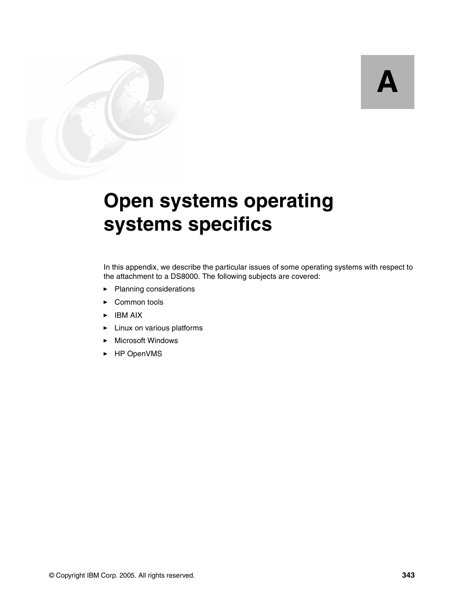 Open systems operating systems specifics | IBM DS8000 User Manual | Page 365 / 450