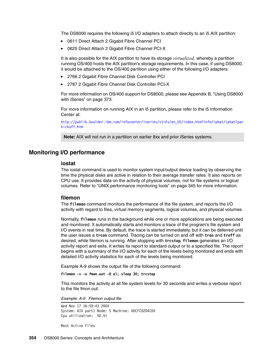 Monitoring i/o performance | IBM DS8000 User Manual | Page 376 / 450