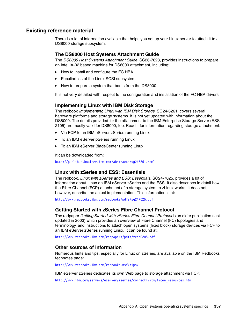 Existing reference material | IBM DS8000 User Manual | Page 379 / 450