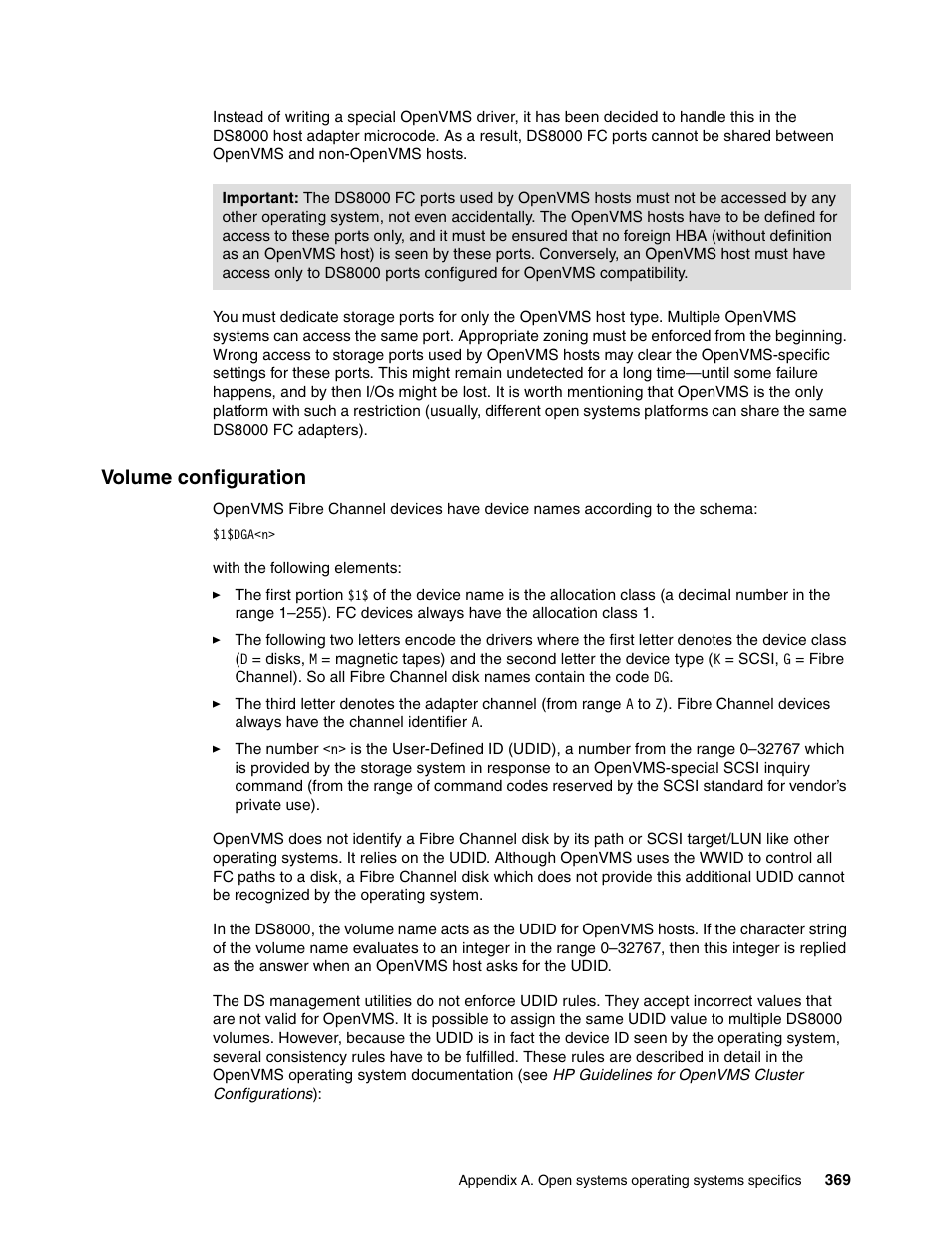 Volume configuration | IBM DS8000 User Manual | Page 391 / 450