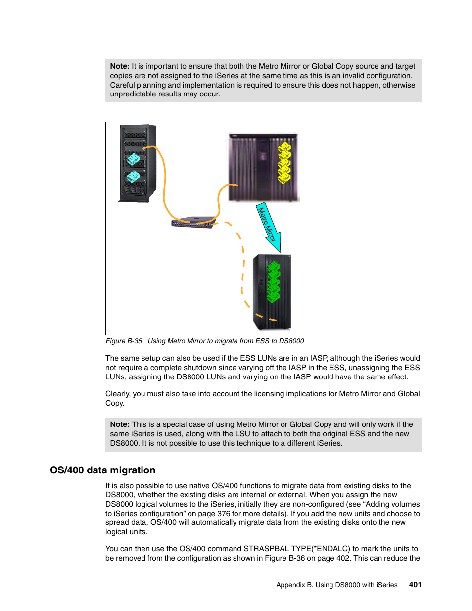 Os/400 data migration | IBM DS8000 User Manual | Page 423 / 450