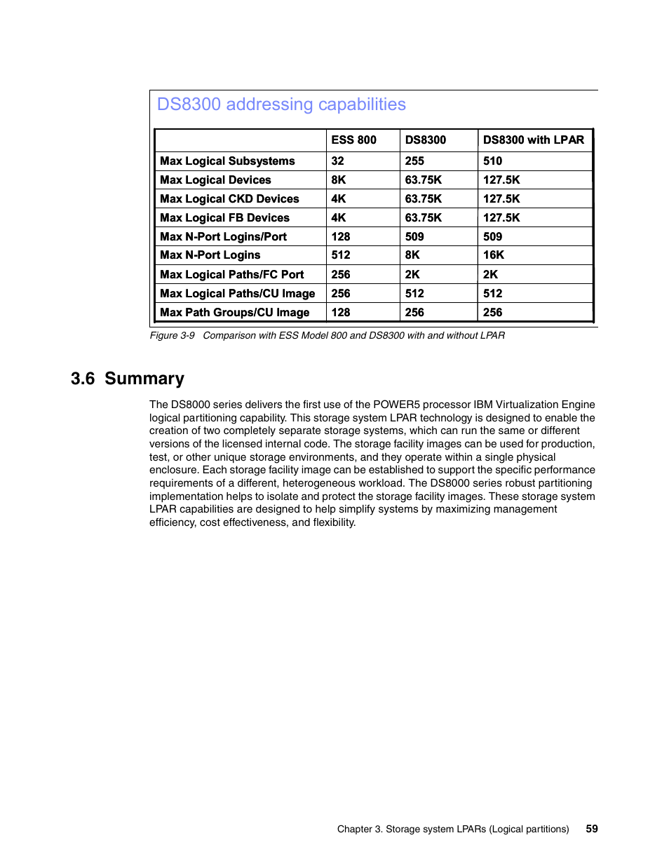 6 summary, Ds8300 addressing capabilities | IBM DS8000 User Manual | Page 81 / 450