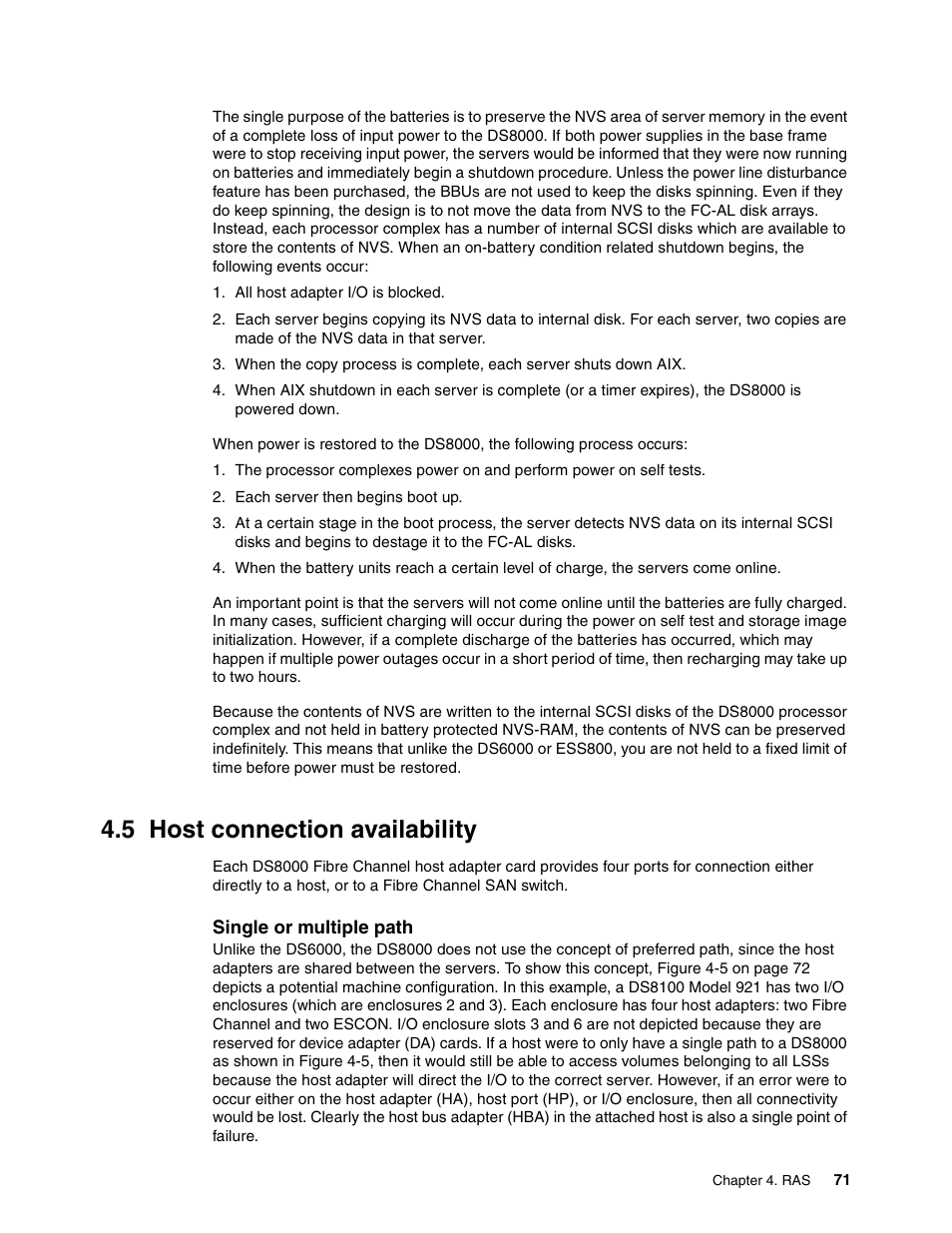 5 host connection availability, Host connection availability | IBM DS8000 User Manual | Page 93 / 450