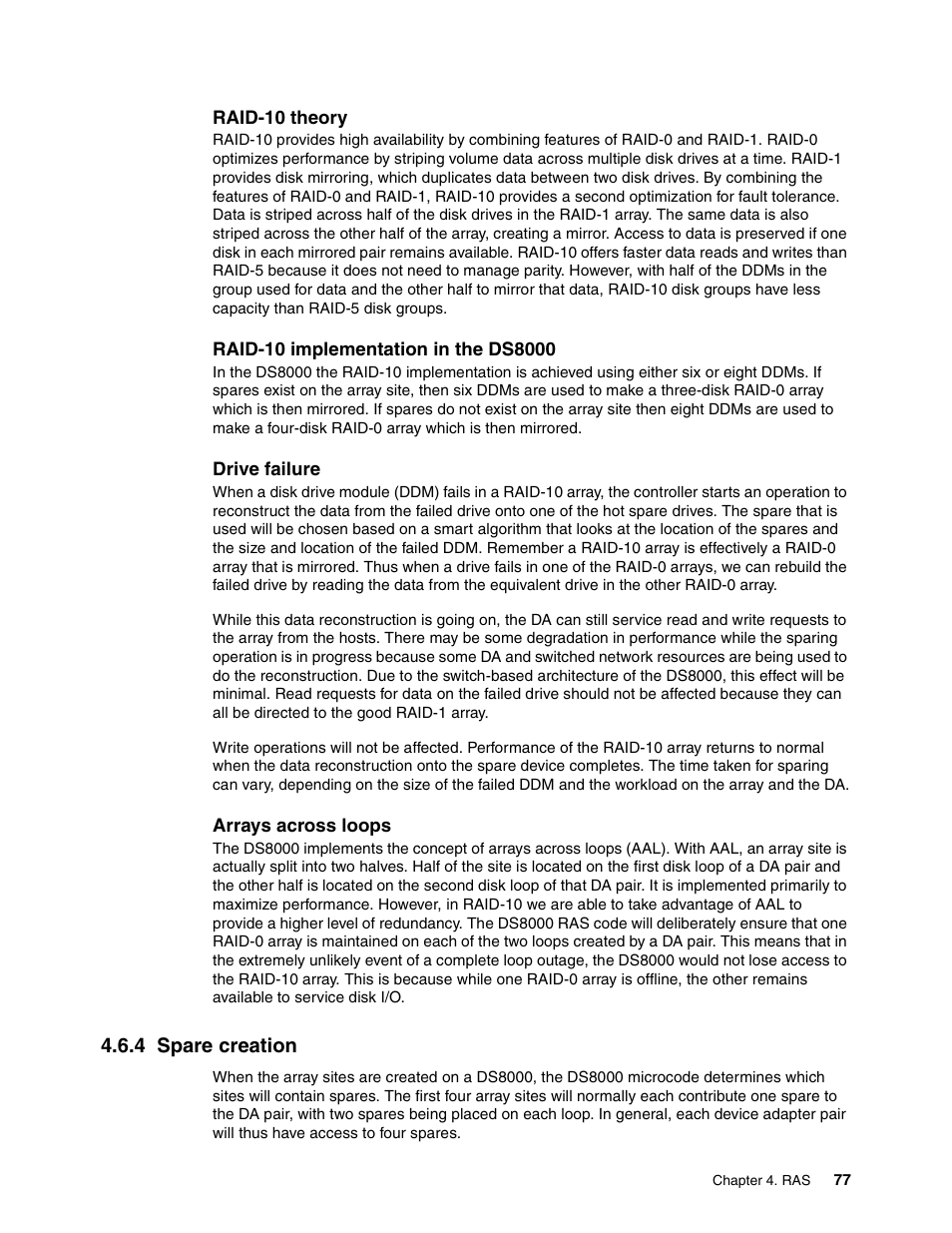 4 spare creation | IBM DS8000 User Manual | Page 99 / 450