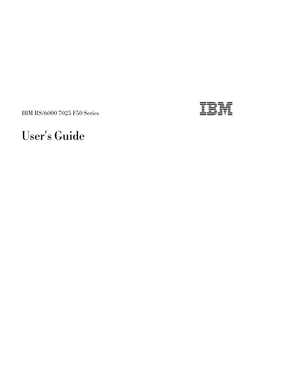 IBM F50 RS/6000 7025 User Manual | 364 pages
