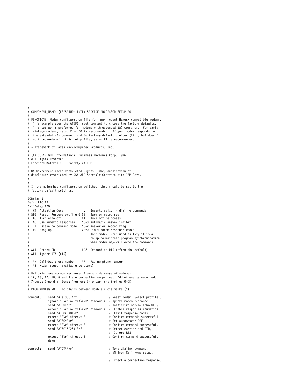 Sample file modem_f0.cfg, D-16 | IBM F50 RS/6000 7025 User Manual | Page 342 / 364