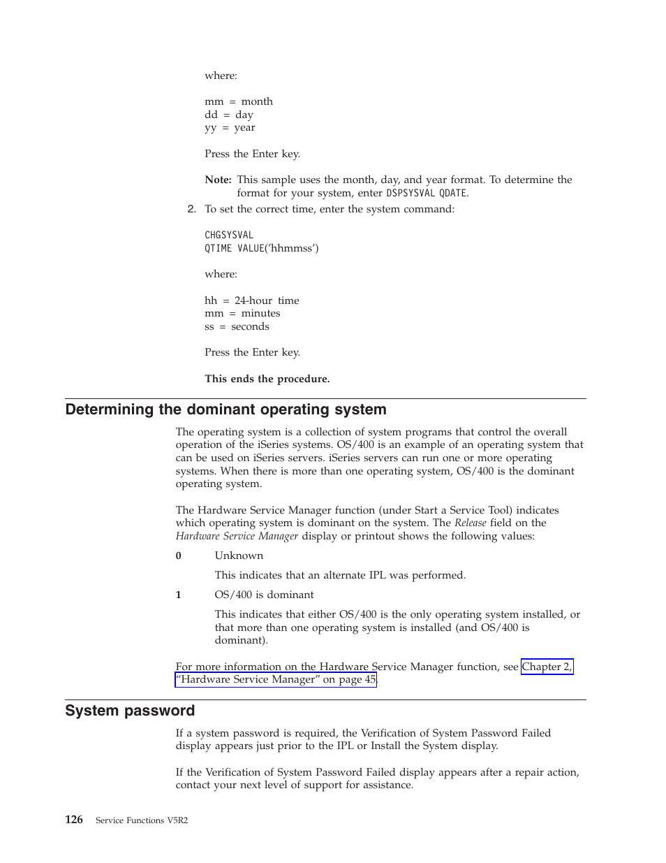 Determining the dominant operating system, System password | IBM VERSION 5 SY44-5902-05 User Manual | Page 140 / 358